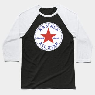 Kamala Harris All Star Logo Parody Baseball T-Shirt